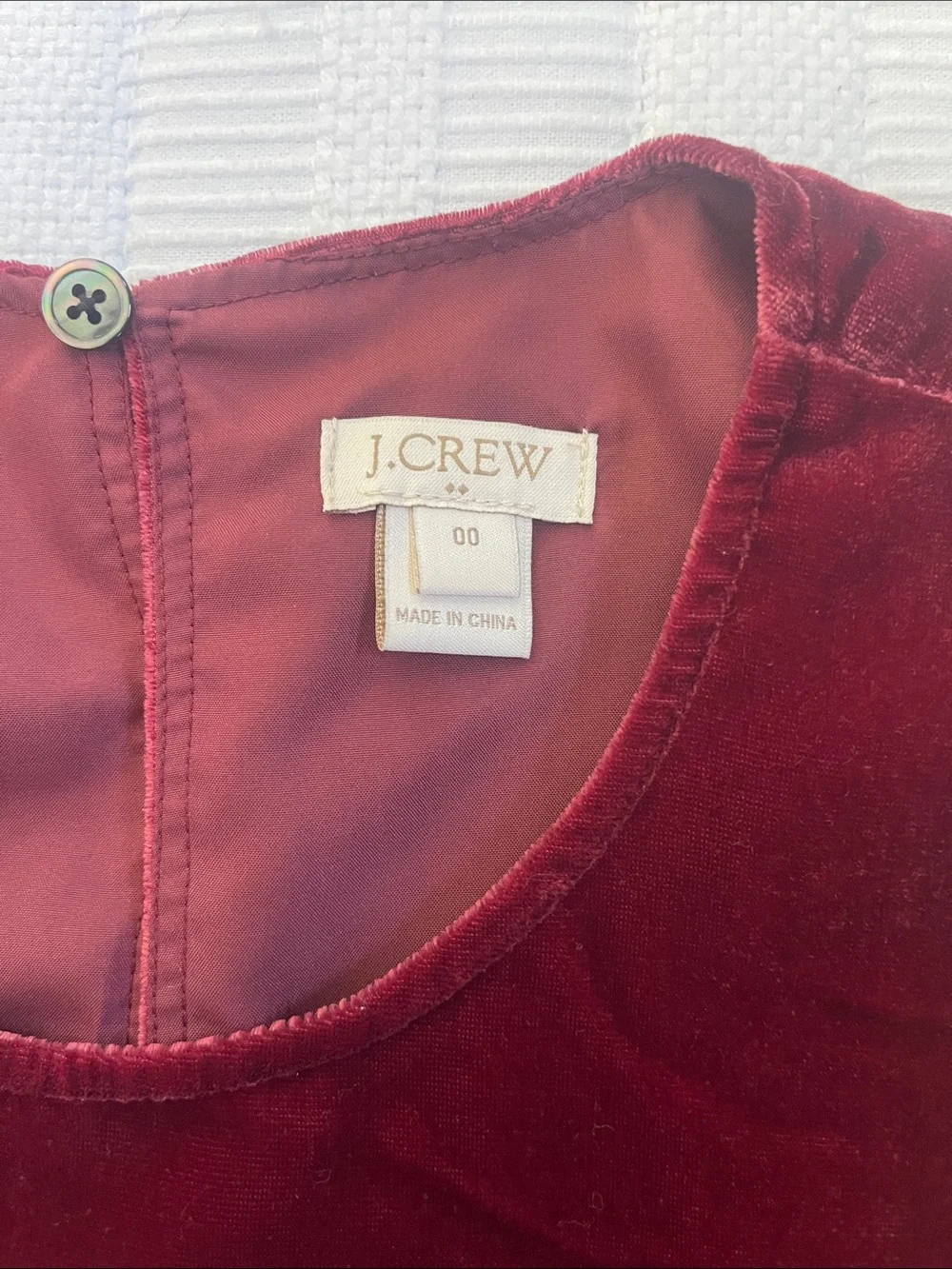 J. Crew Velvet Sleeveless Peplum Top - Wine